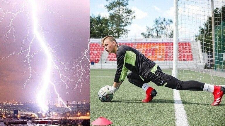 فيديو يوثق لحظة إصابة حارس مرم...