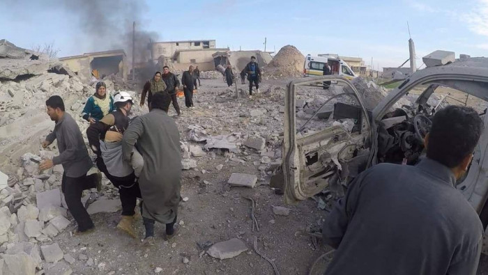 استشهاد ثلاثة مدنيين بقصف لروس...