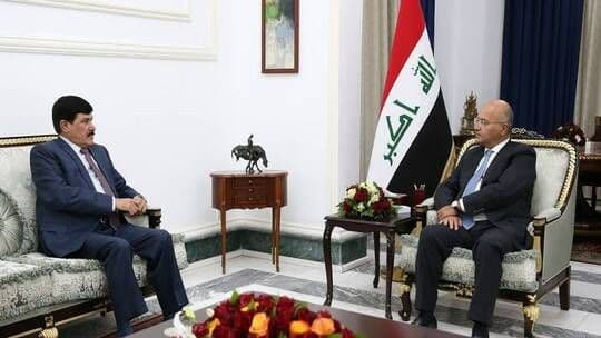 الرئيس العراقي يستقبل سفير الن...