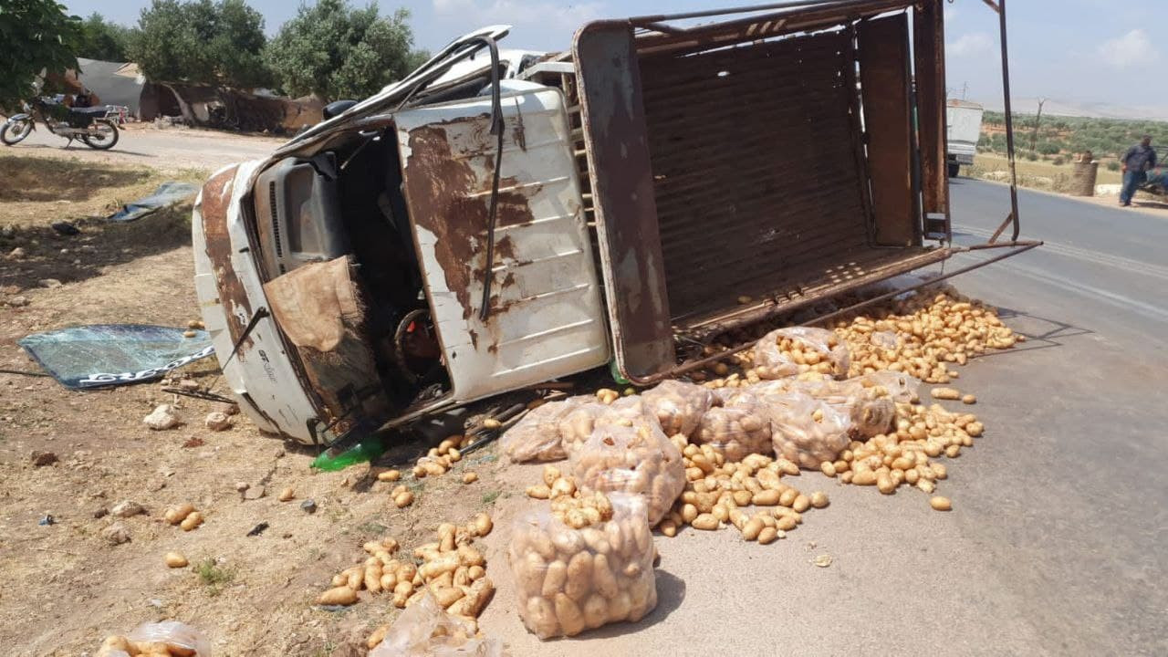 وفاة مدني بحادث سير شمالي إدلب