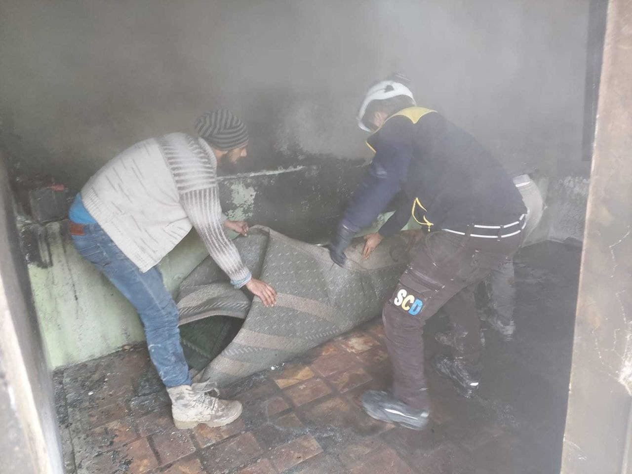 إصابة امرأة بحريق أصاب خيمتها...