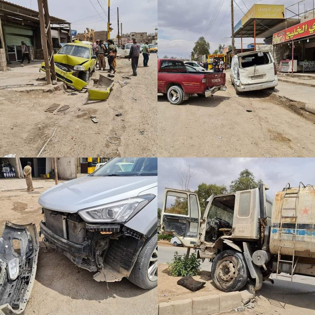 جرحى مدنيون بحادث سير أليم في...