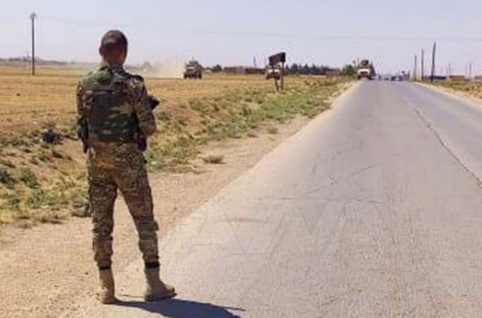 جيش النظام يعترض رتلا امريكيا...