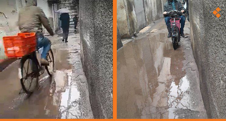 مستنقعات في دمشق القديمة بسبب...