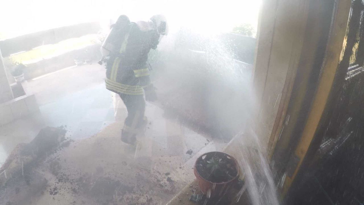 إصابة سيدة وطفليها بحريق في بل...