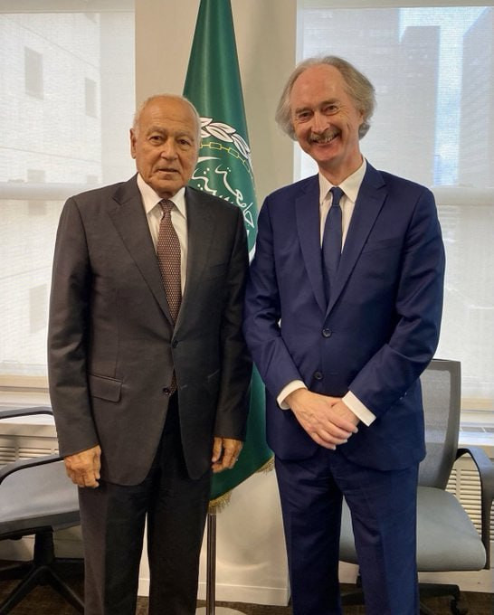 "أبو الغيط" و "بيدرسن" يبحثان...