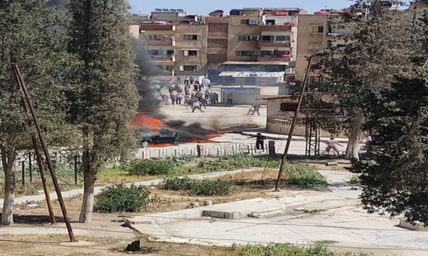 انفجار سيارة في المربع الأمني...