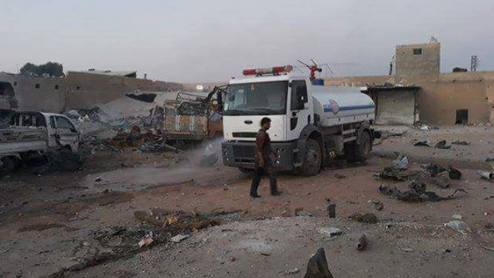 جرحى مدنيون بانفجار مخزن للعبو...