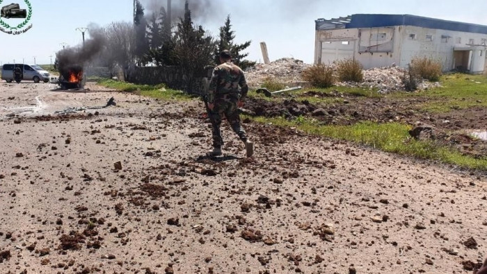 جرحى مدنيون بقصف للنظام بريف د...