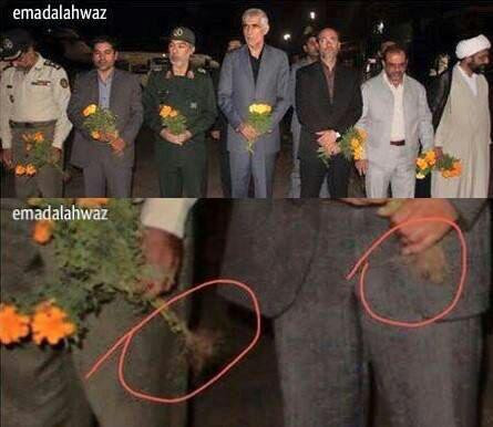 جنرالات إيرانيون يستقبلون جثث...