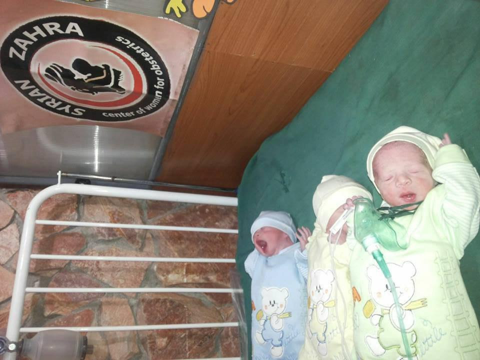 ولادة ثلاثة توائم في ريف دمشق