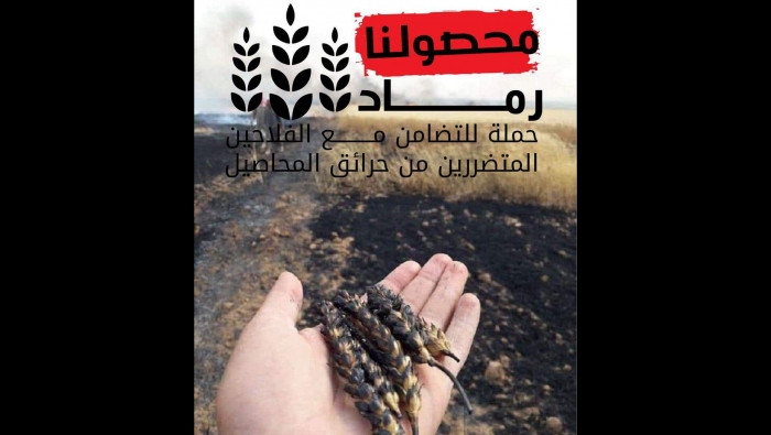 محصولنا رمادنا.. حملة للتضامن...