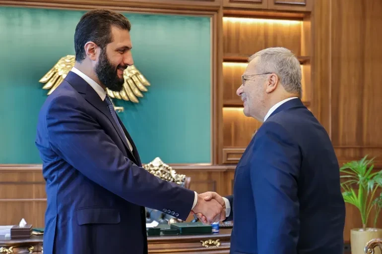 الشرع ونائب رئيس الحكومة اللبن...