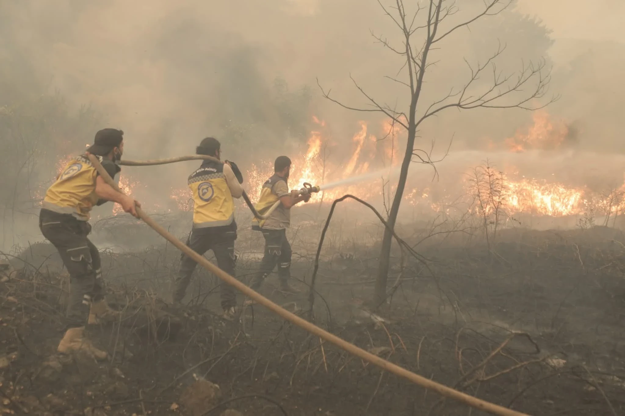 الرياح ومخلفات الحرب تعيق جهود...